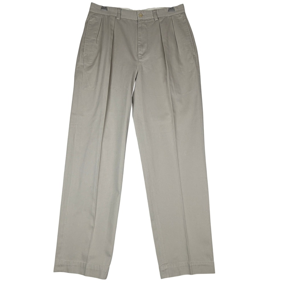 Polo Ralph Lauren Andrew Pant Mens 30x30 Khaki Double Pleated Chino Pants